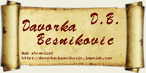 Davorka Besniković vizit kartica